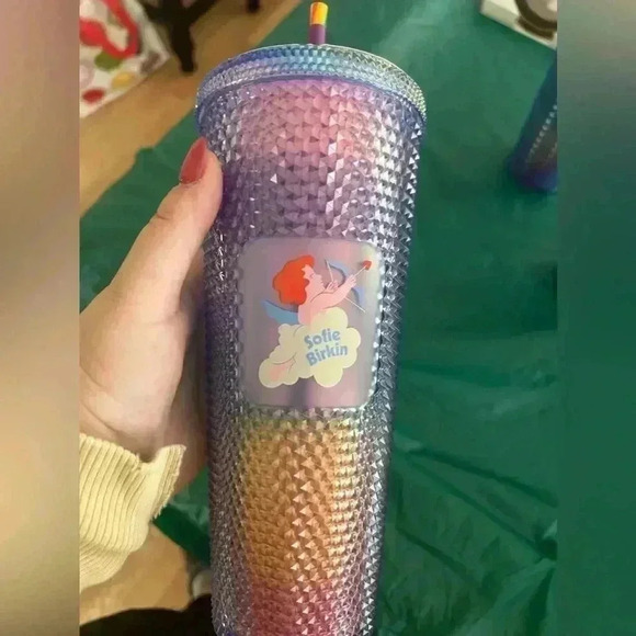 Starbucks Other - Starbucks Sofie Birkin Tumbler Rainbow Pride Studded Bling Venti Summer 2024 New